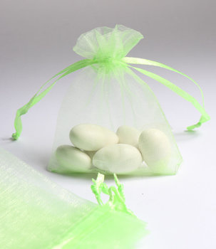 Woreczek z organzy 15x20cm - zielony jasny