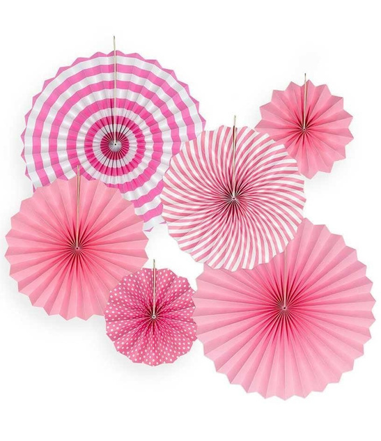 Rozety wiszące KOMPLET 6szt. - róż