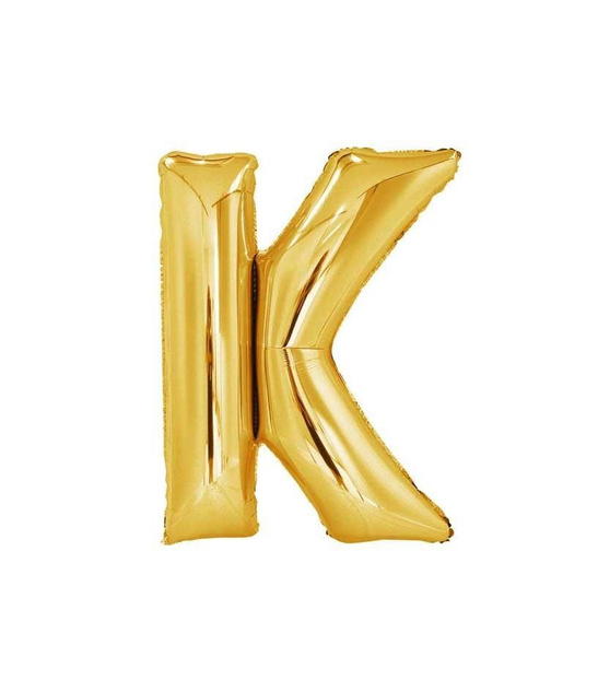 Balon foliowy 40cm - złota litera K