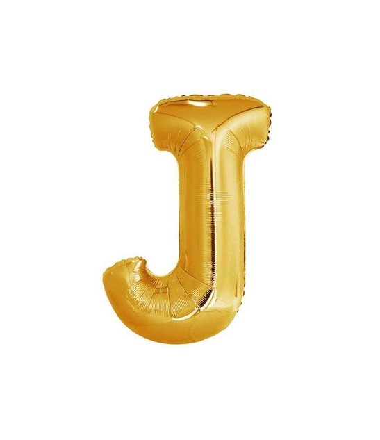 Balon foliowy 40cm - złota litera J