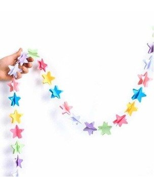 Girlanda przestrzenna 3D - (2m) gwiazdki