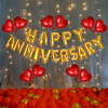 Balony foliowe napis HAPPY ANNIVERSARY złoty 40cm
