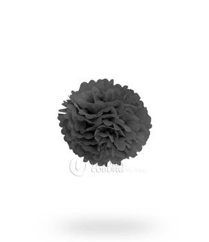 Pompon z bibuły KULA 20cm - czarny