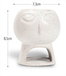 Kominek ceramiczny 8,5 cm – biały, stylizowany na starożytny design