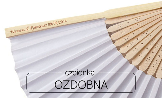 Wachlarz papierowy z PERSONALIZACJĄ - czarny