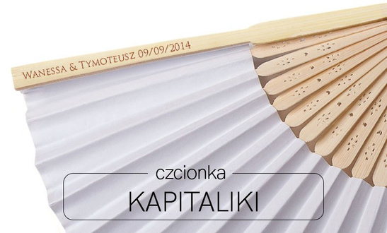 Wachlarz papierowy z PERSONALIZACJĄ - biały