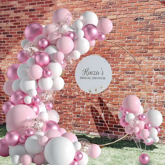 ZESTAW girlanda balonowa róż PINK 104szt