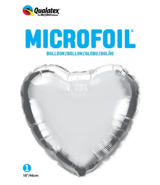 Balon foliowy serce różowe ombre 18" (45 cm) Qualatex – dekoracja
