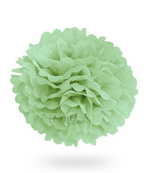 Pompon z bibuły KULA 40cm - pistacjowy