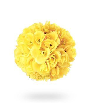 Kwiatowa kula 25cm - żółta