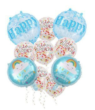 Urodzinowy zestaw balonów 10szt. - j. niebieski