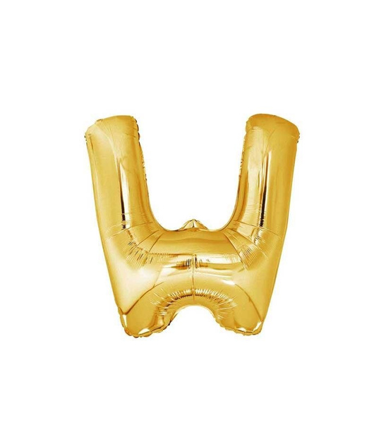 Balon foliowy 40cm - złota litera W
