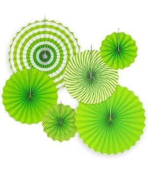 Rozety wiszące KOMPLET 6szt. - zielone