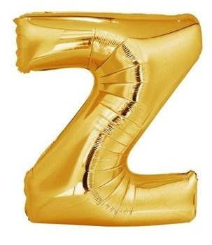 Balon foliowy 100cm - złota litera Z