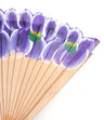 Wachlarz Flamenco kwiaty Fiolet– Ręcznie Malowany, 21 cm, Hiszpański 