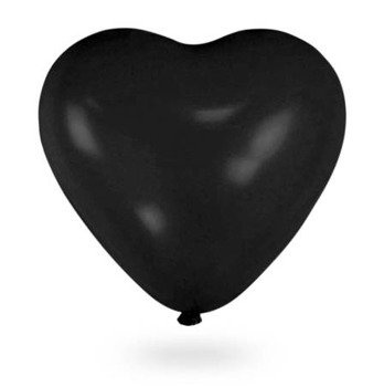 Balon lateksowy SERCE GIGANT  - czarny