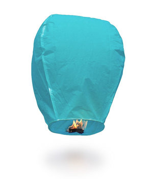 Lampion latający SkyWish - turkusowy