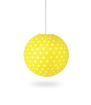 Lampion KULA papier DOT 30cm - żółty