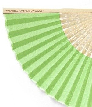 Wachlarz papierowy z PERSONALIZACJĄ - zielony