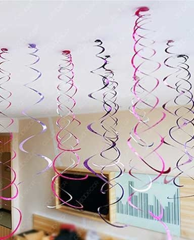 Serpentyny wiszące świderki 6szt. - czarne