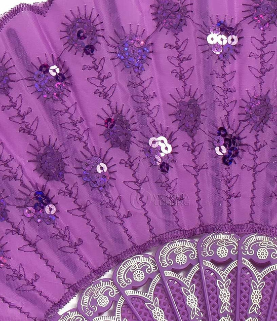 Wachlarz hiszpański CEKIN - liliowy