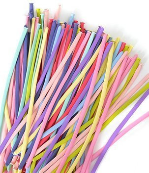 Balony rurki pastelowy miks kolorów 100 szt. Do modelowania kształtów