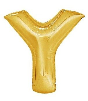 Balon foliowy 100cm - złota litera Y