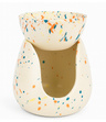 Biały Ceramiczny Podgrzewacz do Olejków Nakrapiany 11 cm