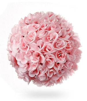 Kwiatowa kula 40cm XXL - różowa