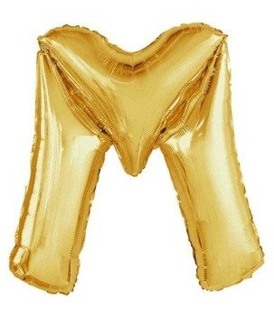 Balon foliowy 100cm - złota litera M