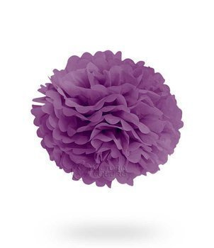 Pompon z bibuły 30cm - purpura