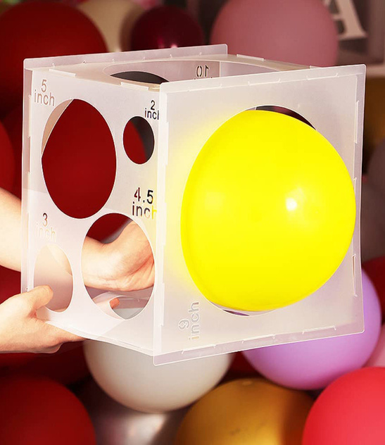 Miarka do Balonów Kostka Przymiar Balonowy Sizer Dekoracje Imprezowe
