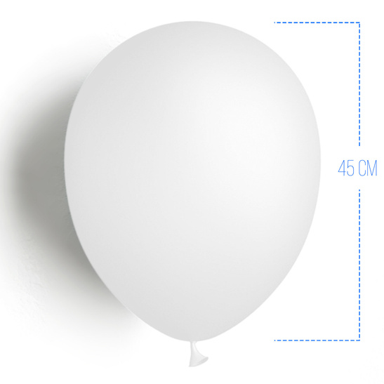 Balon lateksowy 45cm biały - 1szt.