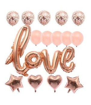 Balony zestaw LOVE - 15szt 