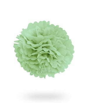 Pompon z bibuły 30cm - pistacjowy