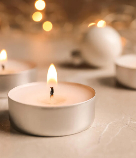 Świeczka bezzapachowa tealight 38 mm, 4 godz. palenia, 10 szt.