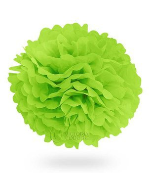 Pompon z bibuły KULA 50cm - limonka