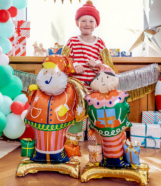 Balon na święta Mikołaj stojący 63x106cm