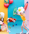 Balon foliowy kwiat STOKROTKA - 80cm