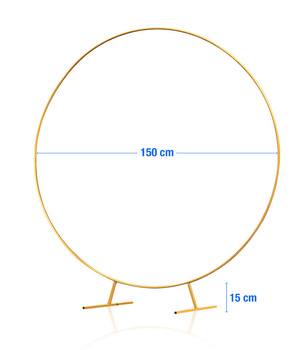Metalowe Koło 150cm - Stelaż do Dekoracji i Aranżacji, Idealne na Śluby i Eventy
