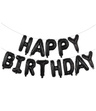 Balony foliowe napis HAPPY BIRTHDAY czarny 40cm