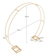 Koło metalowe ŁUK podwójny do dekoracji - 320cm