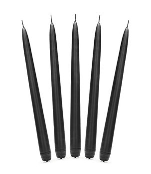 Świeca stożkowa - czarna 1szt