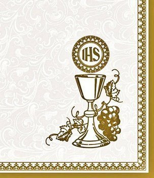 Serwetki I Komunia Święta - kielich IHS 20szt