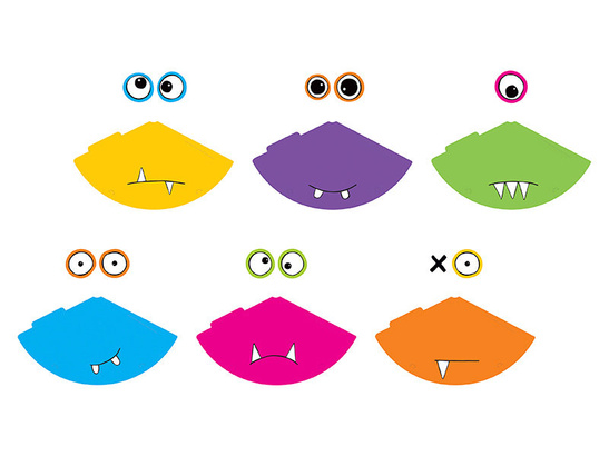 Czapeczki urodzinowe Potworki - 6szt.