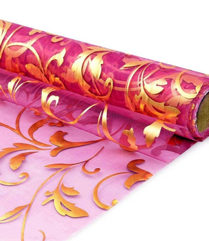 Materiał ORGANZA BIEŻNIK 36cm x 9m - amarant