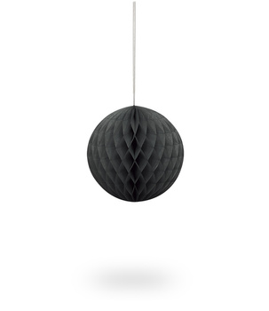 Lampion Kula Plaster Miodu 10 cm czarny – dekoracja wisząca 3D