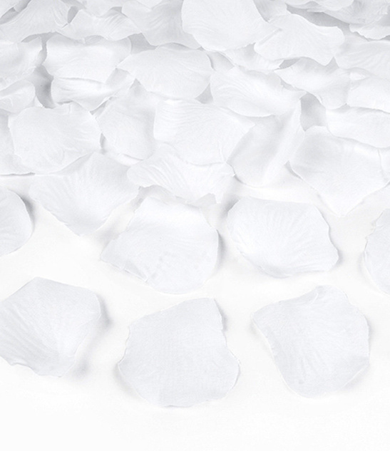 Tuba strzelająca KONFETTI 60cm PŁATKI RÓŻ- biała