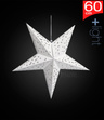 Lampion Gwiazda 60 cm Biała – Dekoracja Świąteczna