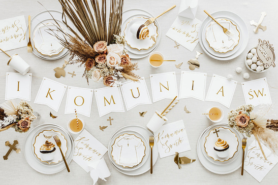Girlanda baner I Komunia Święta